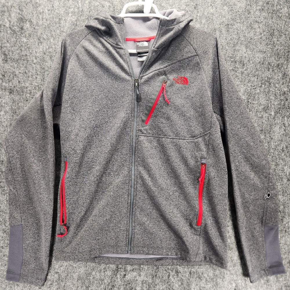 The North Face Gray and Red Lightweight Jacket